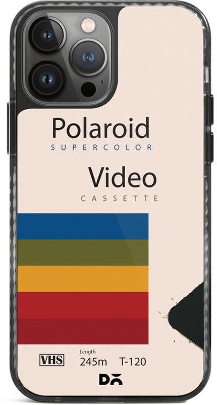 DailyObjects Polaroid VHS Stride 2.0 Back Cover for iPhone 13 Pro  (Multicolor, Flexible, Pack of: 1)