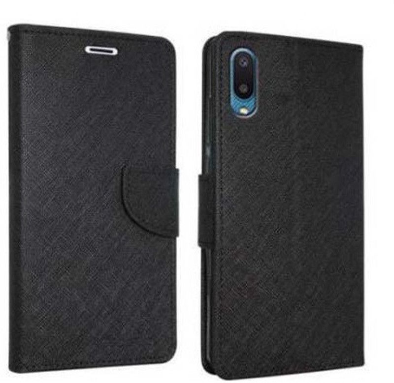 CaseDeal Flip Cover for Samsung Galaxy M02, sm-m022g  (Black, Grip Case, Pack of: 1)