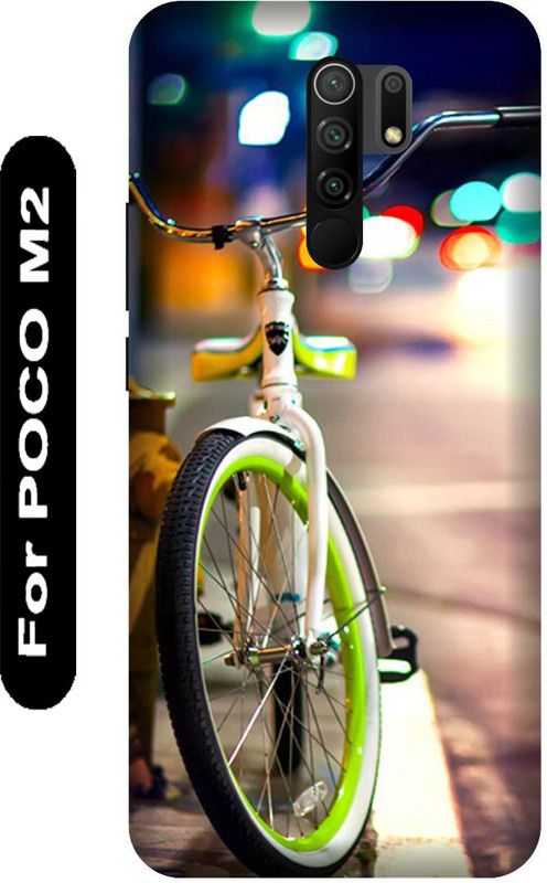 KARJUN Back Cover for POCO M2 ,Mountain bike Printed Mobile case cover  (Multicolor, 3D Case, Pack of: 1)