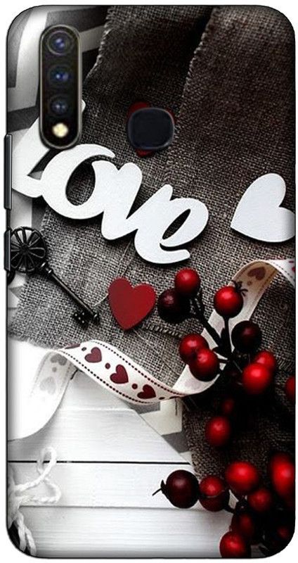CROKIAN Back Cover for Vivo Y19 heart love Back Cover  (Multicolor, Hard Case, Pack of: 1)