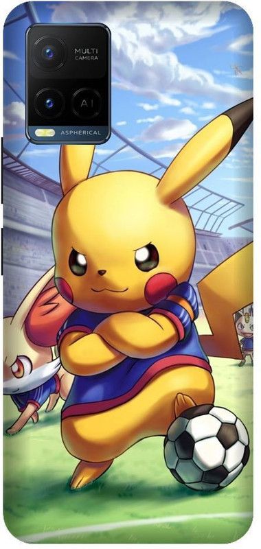 BYXIS Back Cover for Vivo Y21 Pikachu, Pikachu cover, Pokemon, Pokemon Pikachu  (Multicolor, Shock Proof, Pack of: 1)