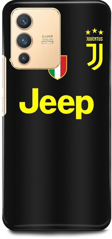 FIKORA Back Cover for Vivo V23 5G , V2130, JEEP, JERSY, DRESS, JUVENTUS  (Black, Hard Case, Pack of: 1)