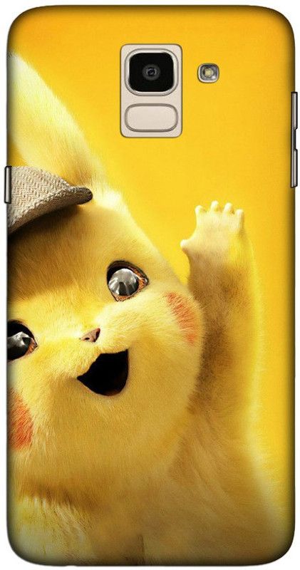 CROKIAN Back Cover for Samsung Galaxy J6 Pikachu Back Cover  (Yellow, Hard Case, Pack of: 1)