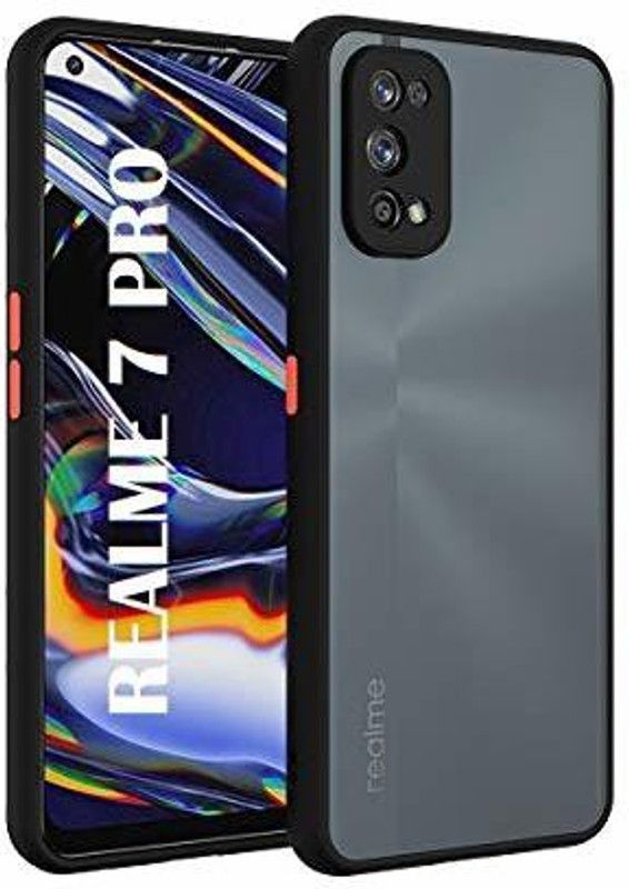 mjc Back Cover for realme 7 pro  (Black)