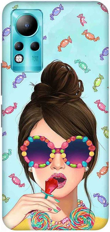NDCOM Back Cover for Infinix Note 11 Cool Girl Printed  (Multicolor, Hard Case, Pack of: 1)