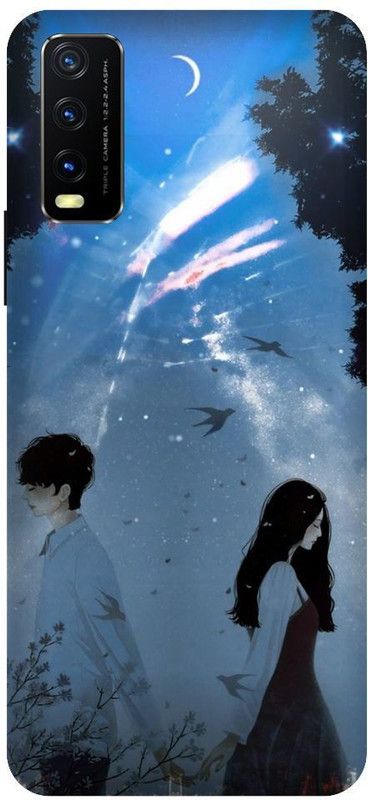 URCHIN Back Cover for Vivo Y12S Anime, Love, Couple, Your Name, Anime couple  (Multicolor, Shock Proof, Pack of: 1)