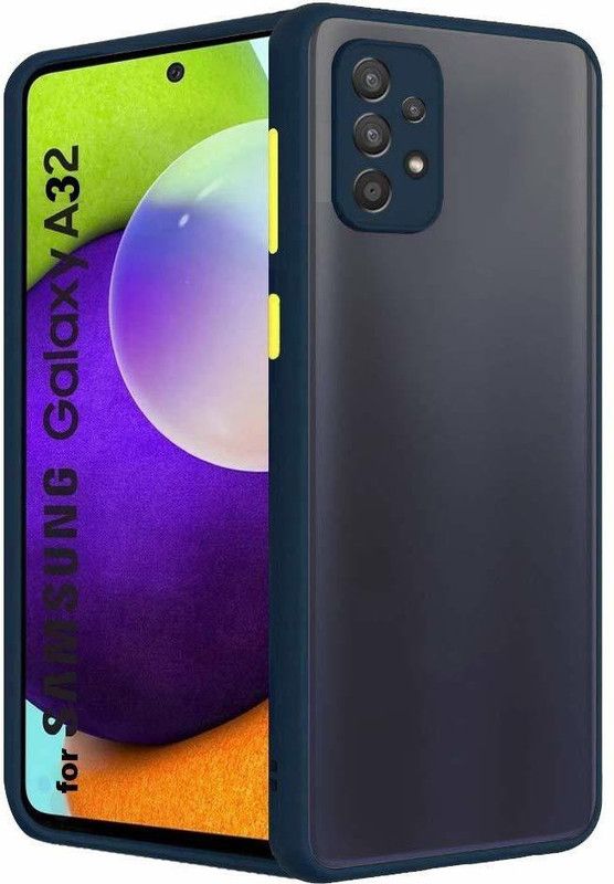 FIVE-O Back Cover for Samsung A32  (Blue, Camera Bump Protector, Pack of: 1)