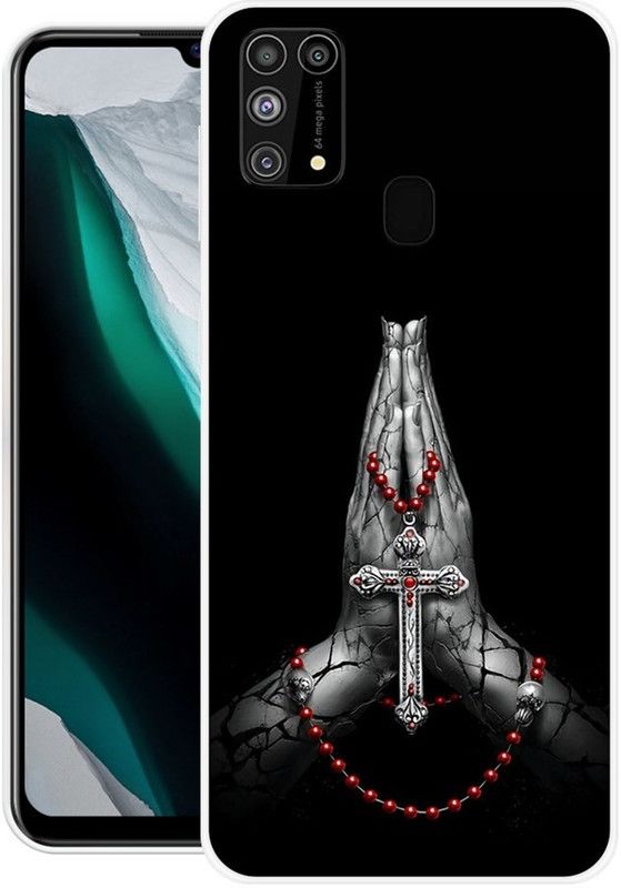 NEVYZAP Back Cover for Samsung Galaxy M31  (Black, Grey, Grip Case, Silicon, Pack of: 1)