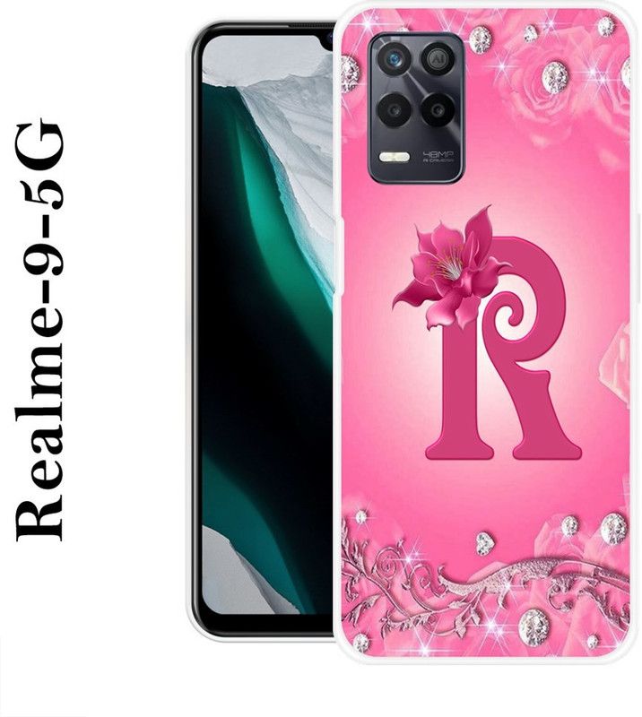 REDFLY Back Cover for Realme 9 5G  (Pink, Silver, Grip Case, Silicon)