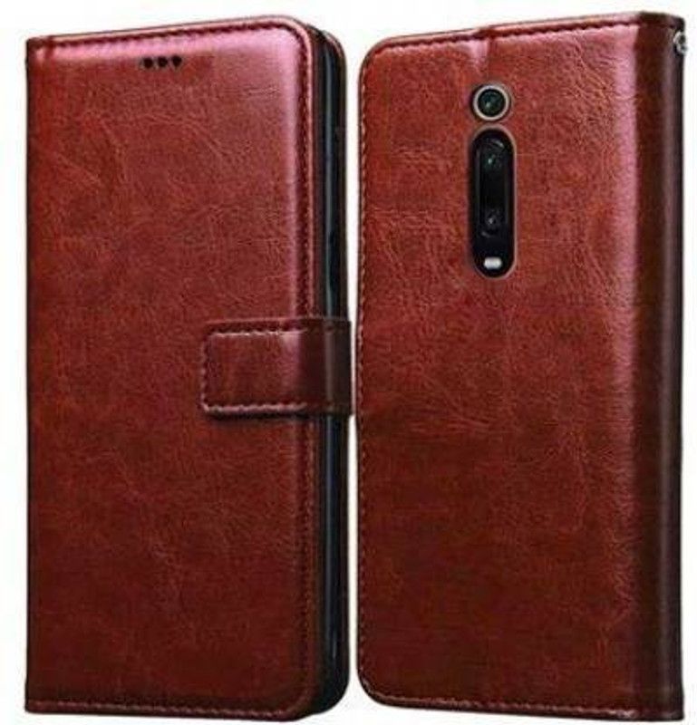 Moonlight Flip Cover for Mi K20  (Brown, Dual Protection, Pack of: 1)
