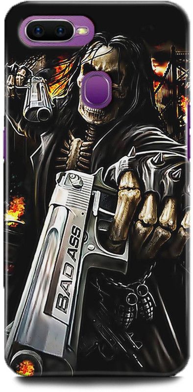 INTELLIZE Back Cover for Oppo A7/CPH1901 skull,Printed  (Multicolor, Shock Proof)