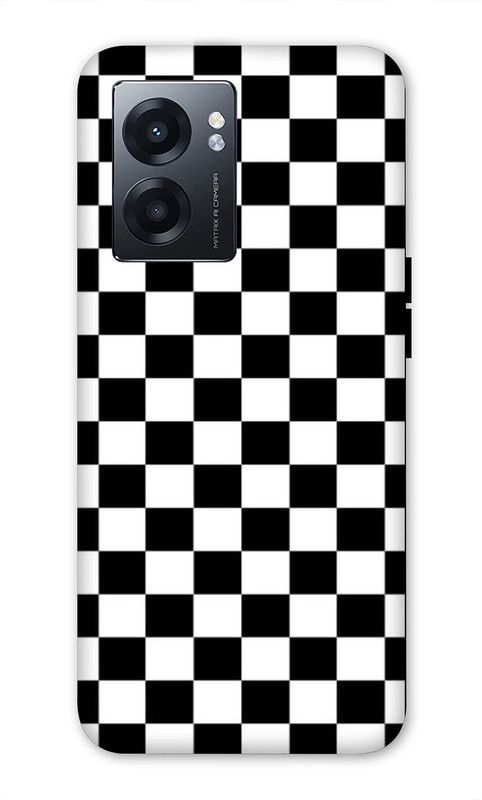 NDCOM Back Cover for Realme Narzo 50 5G Black And White Color Blocks Printed  (Multicolor, Hard Case, Pack of: 1)