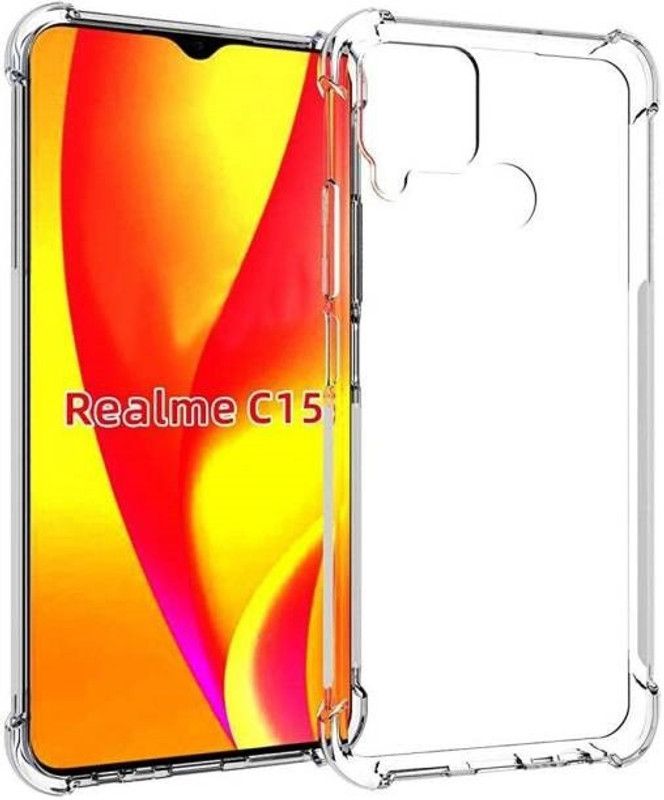 Techforce Back Replacement Cover for Realme C15 2020  (Transparent, Pack of: 1)