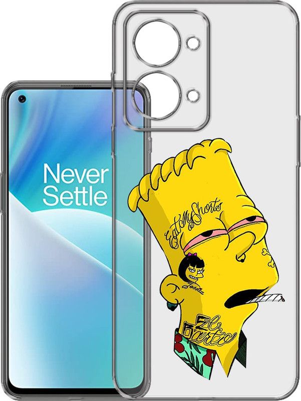 HANIRY Back Cover for Oneplus Nord 2T 5G, CPH2401 back cover, SIMPSON HIP HOP LOOK, Designer, PNG_7  (Multicolor, Flexible, Silicon, Pack of: 1)