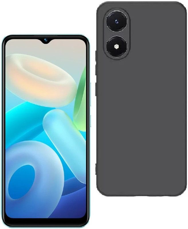 NSTAR Back Cover for vivo Y02s  (Black, Shock Proof, Pack of: 1)