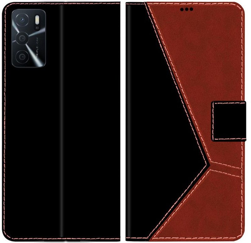 BooZ Back Cover for Oppo A16  (Black, Brown, Dual Protection, Pack of: 1)