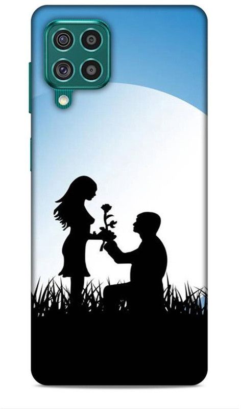 Samsidhi Back Cover for Samsung Galaxy F62  (Blue, Black)