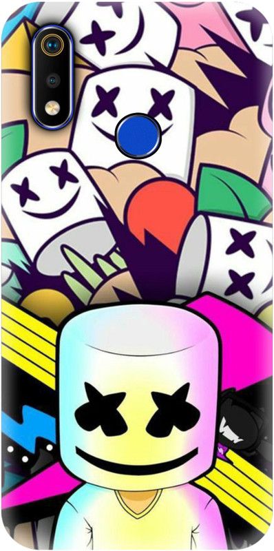 #Uncultured Back Cover for Realme 3, Realme 3i - Marshmellow Print  (Multicolor, Hard Case, Pack of: 1)