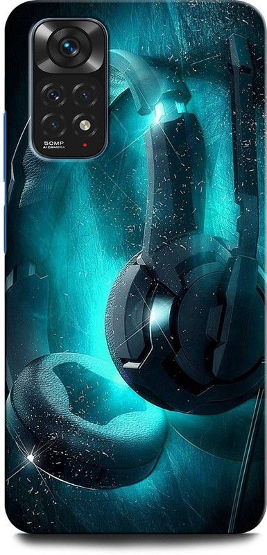 GRAFIQE Back Cover for Redmi Note 11s MUSIC, DANCE, HEADPHONE, MUSIC LOVE, DANCE LOVE  (Multicolor, Shock Proof, Pack of: 1)