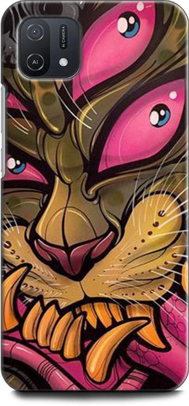 WallCraft Back Cover for OPPO A16e, CPH2421 SCARY MONSTER, DAVID TEVENAL, CARTONE, ABSTRACT  (Multicolor, Dual Protection, Pack of: 1)