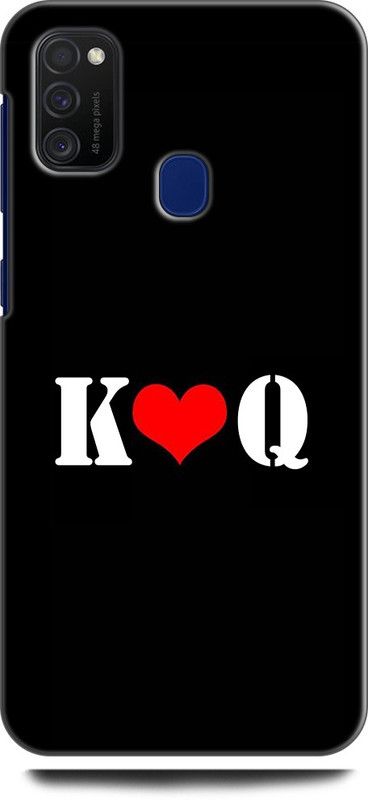 Afterglow Back Cover for SAMSUNG Galaxy M30s K Q, K LOVES Q, NAME, LETTER, ALPHABET, KQ LOVE, HART  (Multicolor, Shock Proof, Pack of: 1)