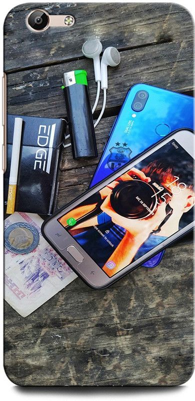 GRAFIQE Back Cover for Vivo Y66/ Vivo Y67 1609 IPHONE, EARPHONE, LIGHTER, MONEY  (Multicolor, Shock Proof)