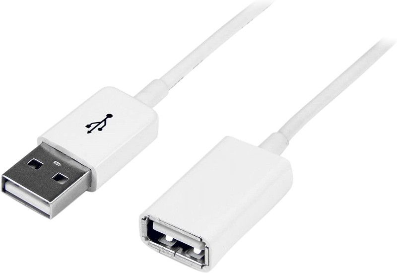 VibeX Reversible USB 2.0 1.5 m USB 3.0 Cable A Male to A Female-B5  (Compatible with PC Laptop Keyboard Mouse Pen Drive etc, White, One Cable)