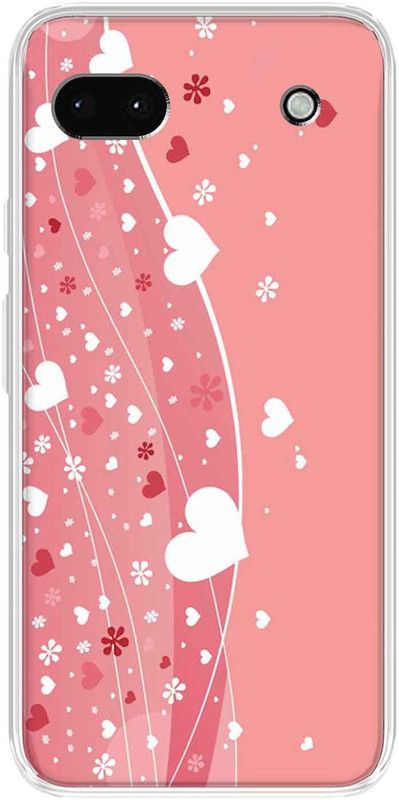 CaseRepublic Back Cover for Google Pixel 6A  (Pink, White, Silicon, Pack of: 1)