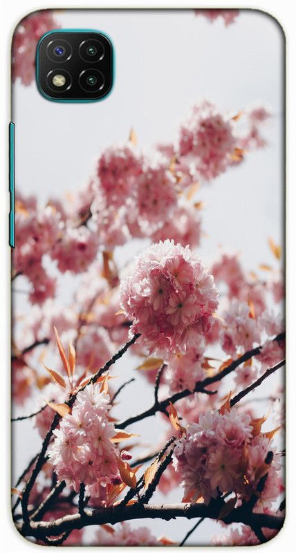 iprinto Back Cover for Poco C3 Flower Nature Back Cover  (White, Hard Case)