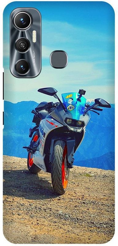 FIKORA Back Cover for Infinix Hot 11, X662, KTM, DUKE, BIKE, LOVER, SPORTS  (Blue, Hard Case, Pack of: 1)