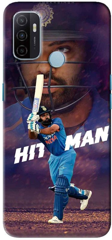 NDCOM Back Cover for OPPO A53 Hitman Rohit Sharma Printed  (Multicolor, Hard Case, Pack of: 1)