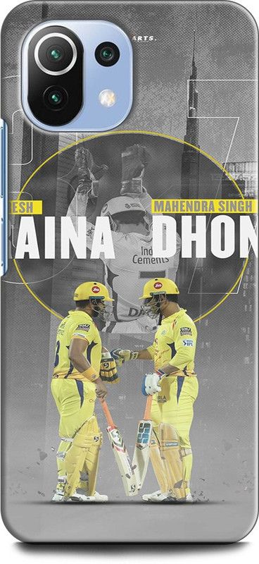 KEYCENT Back Cover for Xiaomi 11Lite NE MS DHONI, SURESH RAINA, MAHENDRA SINGH DHONI, INDIA, CRICKET  (Multicolor, Shock Proof, Pack of: 1)
