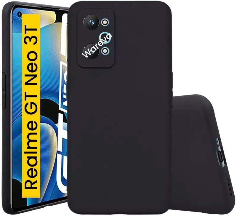 WAREVA Pouch for realme GT Neo 3T, REALME GT NEO 3T  (Black, Camera Bump Protector, Silicon, Pack of: 1)
