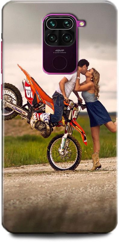 WallCraft Back Cover for Redmi Note 9 BIKE, SUPERBIKE, BIKE LOVER, LOVE, GIRL AND BOY, CLASSIC  (Multicolor, Dual Protection, Pack of: 1)