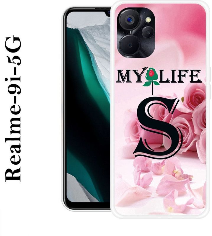 SIMAWAT Back Cover for Realme 9i 5G  (Black, Pink, Grip Case, Silicon)