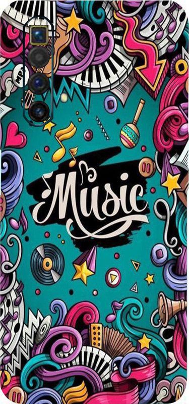 LAMHA Realme X3 Superzoom Mobile Skin  (Ultra Super Music Graffiti Skin With High Mattte Finish.)