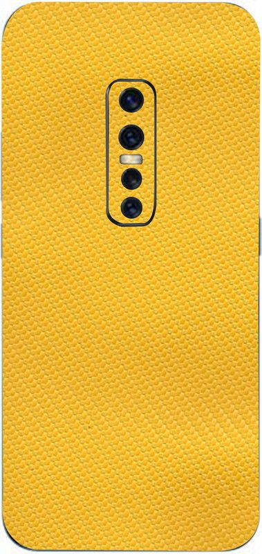 AsSkin Vivo V17 Pro Mobile Skin  (Ultra Super Yellow Carbon Fiber With High Matte Finish.)