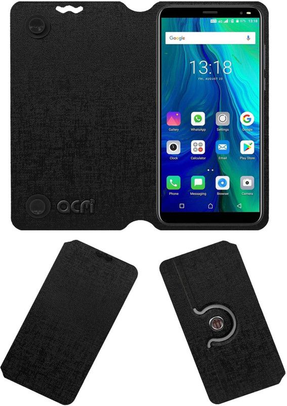 ACM Flip Cover for Ismart I-1 Dynamite  (Black, Cases with Holder, Pack of: 1)