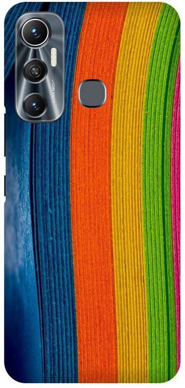 FIKORA Back Cover for Infinix Hot 11, X662, RAINBOW, COLOUR, ABSTRACT, ART, DESIGN  (White, Hard Case, Pack of: 1)