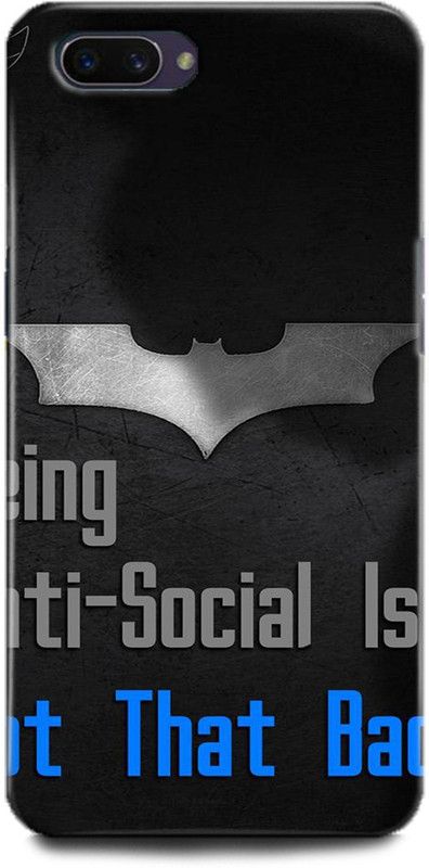 Afterglow Back Cover for Oppo A3s BEING ANTI, SOCIAL,BATMAN  (Multicolor, Shock Proof, Pack of: 1)
