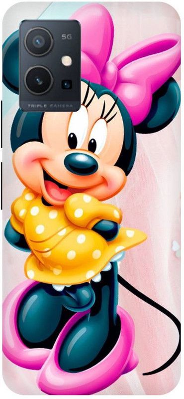 THE NARAYANA COLLECTIONS Back Cover for VIVO Y75 5G-V2142-CUTE,MINNIE,MOUSE,SMILE,CARTOON  (Multicolor, Hard Case, Pack of: 1)