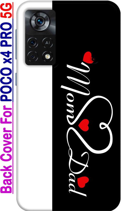 REALKING Back Cover for Poco X4 Pro 5G  (Black, White, Grip Case, Silicon, Pack of: 1)