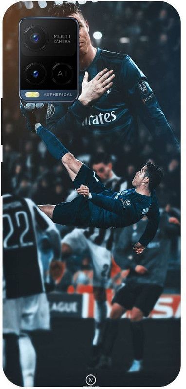 THE NARAYANA COLLECTIONS Back Cover for VIVO Y21A-2149-RONALDO,FOOTBALL,GAME,SPORTS  (Multicolor, Hard Case)