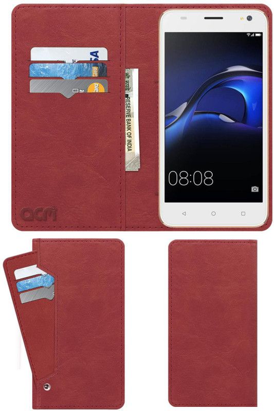 ACM Flip Cover for Aqua Jazz S1 4g  (Pink, Cases with Holder, Pack of: 1)