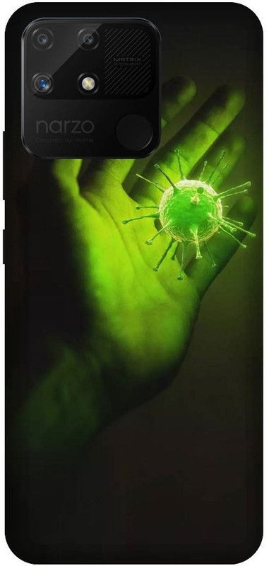 UMPRINT Back Cover for Realme Narzo 50A,RMX3430 Covid19 Virus Printed Back Cover  (Multicolor, Shock Proof, Pack of: 1)