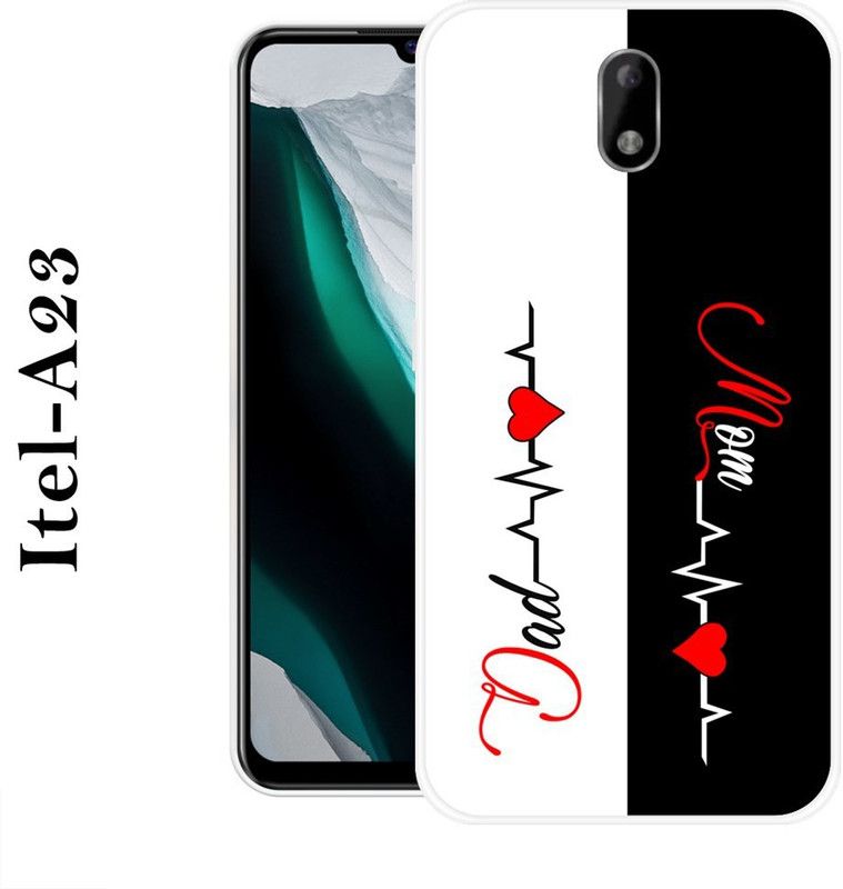 JATLAND Back Cover for Itel A23  (Black, White, Silicon)