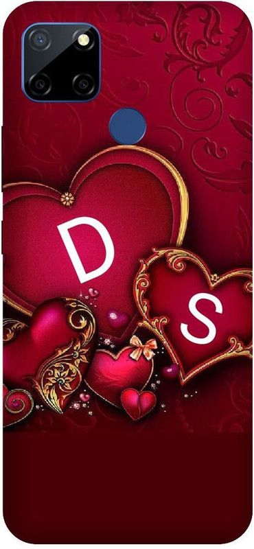 3D U PRINT Back Cover for Realme C12,RMX2189 DS letter,DS name DS word  (Red, Waterproof, Pack of: 1)