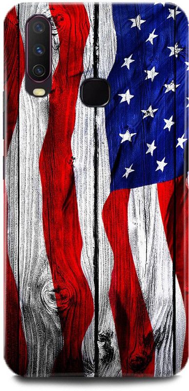 DIKRO Back Cover for VIVO Y15, 1901, US, FLAG, RED, WHITE, CAMO, BLUE  (Multicolor, Hard Case, Pack of: 1)