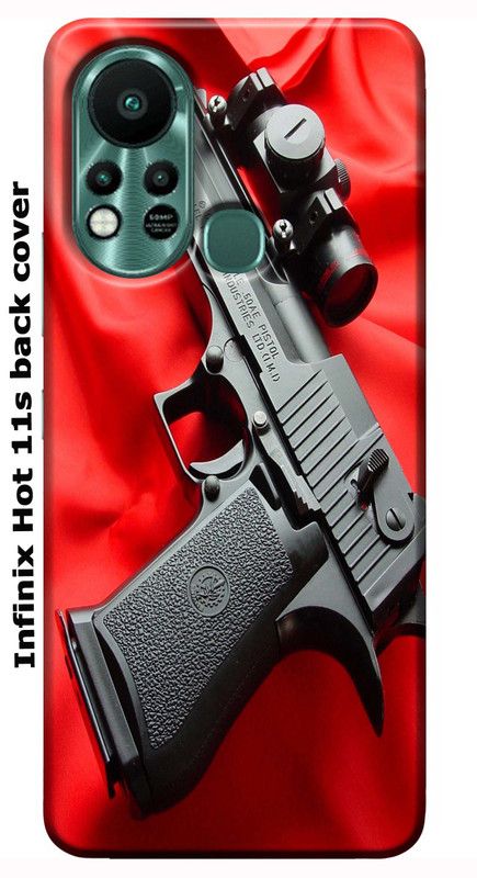 Lesend Back Cover for Infinix Hot 11S  (Black, Red, Dual Protection, Silicon, Pack of: 1)