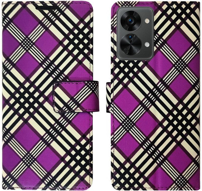 MyFlips Flip Cover for OnePlus Nord 2T 5G  (Purple, Magnetic Case, Pack of: 1)